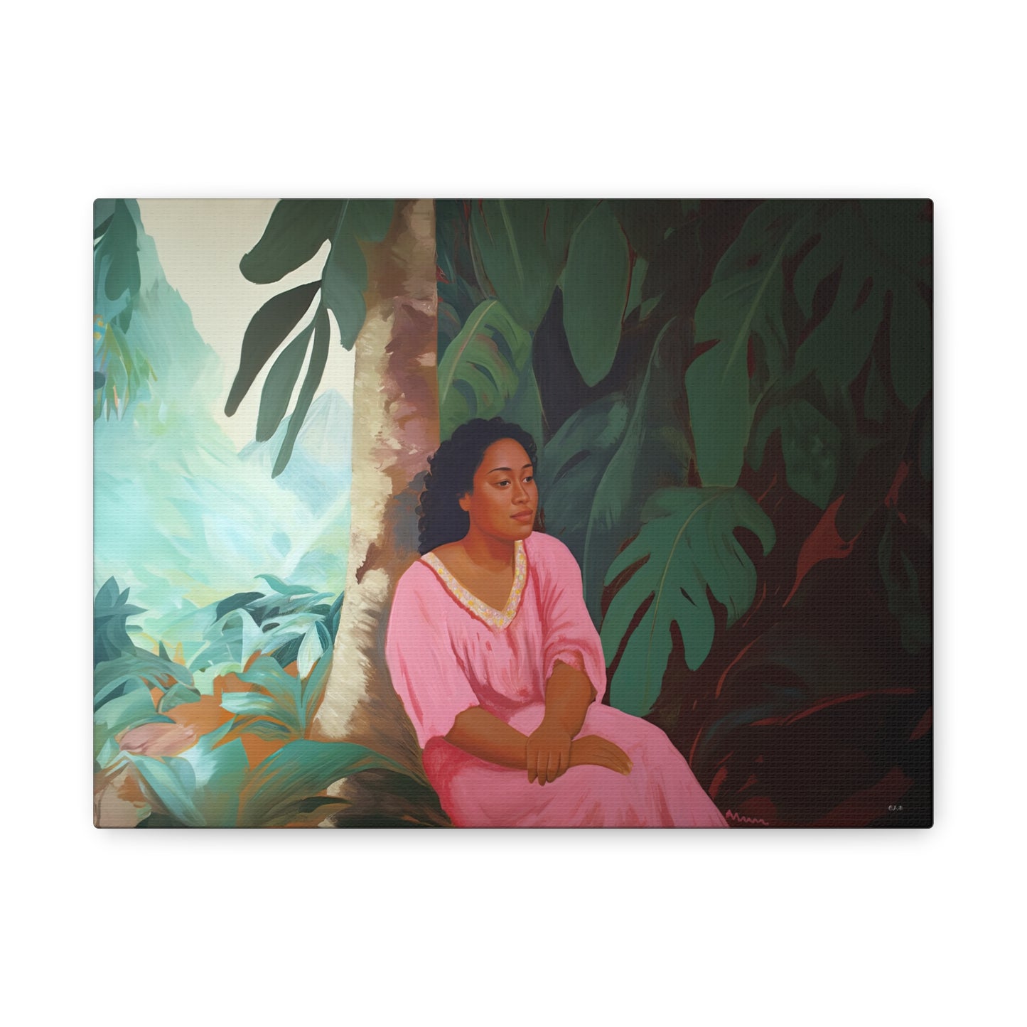 Polynesian Woman (Landscape , Stretched)