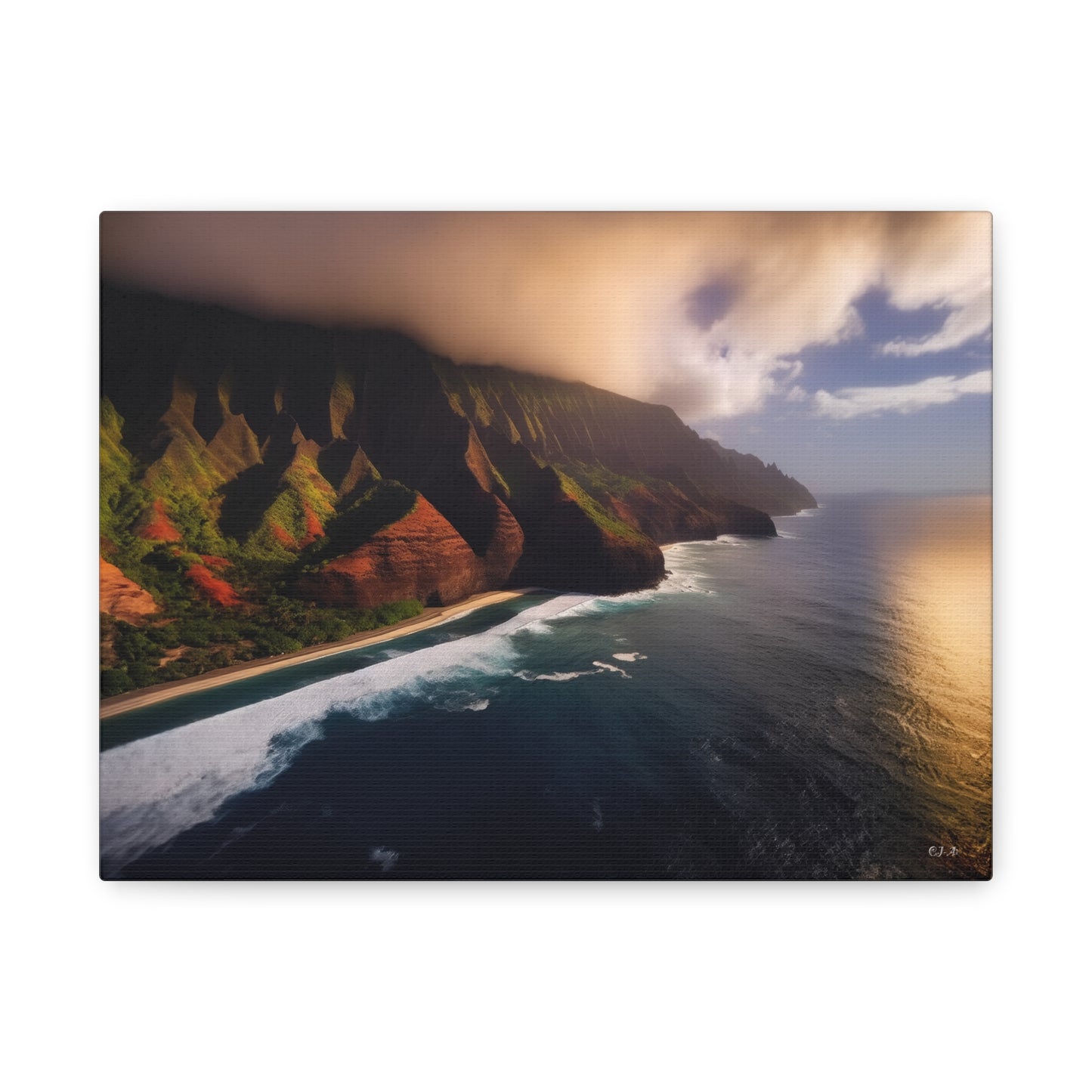 Napali Coast, Hawaii  (Landscape View 1, Stretched)