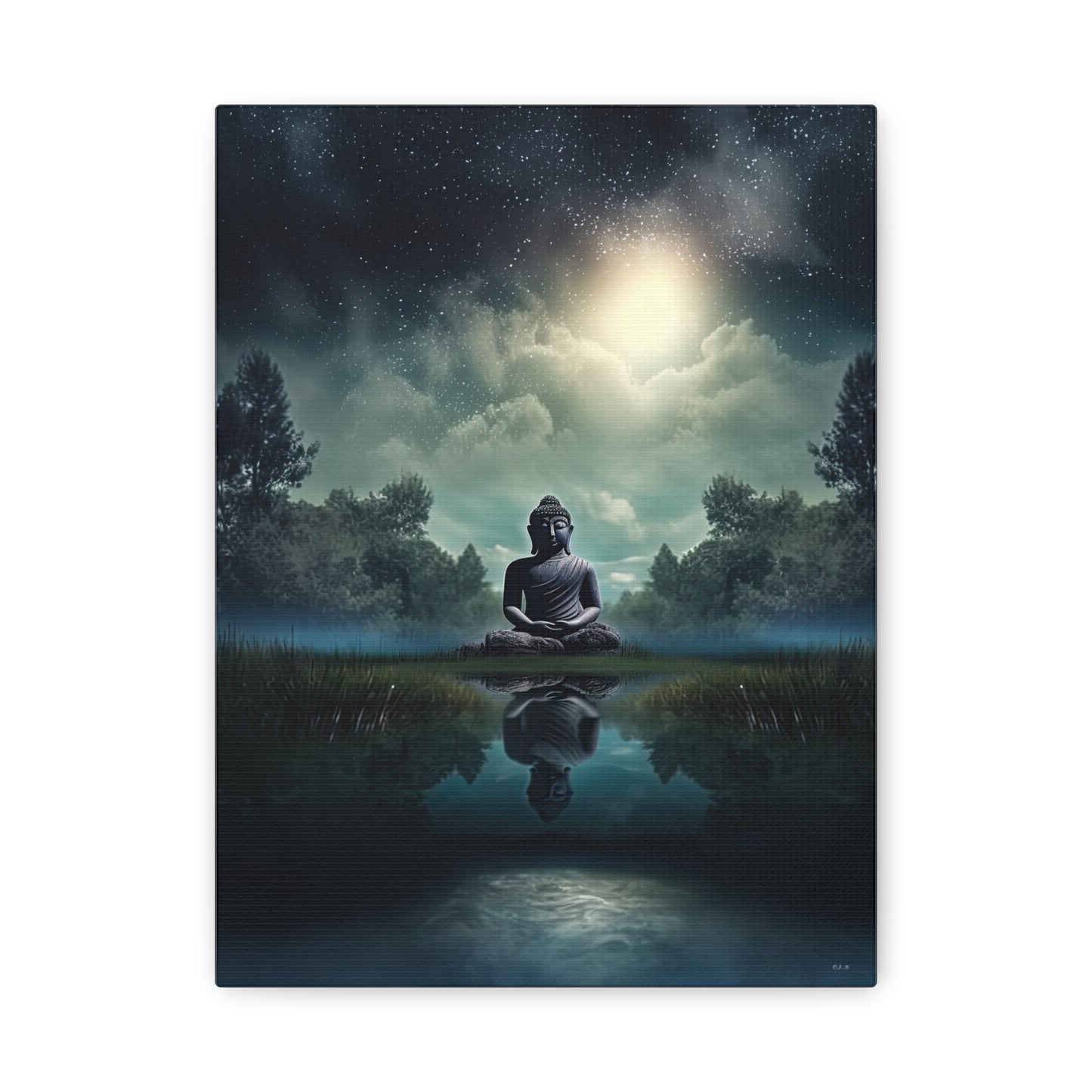 Buddha Beneath The Stars (Landscape view, Stretched, 1.25")