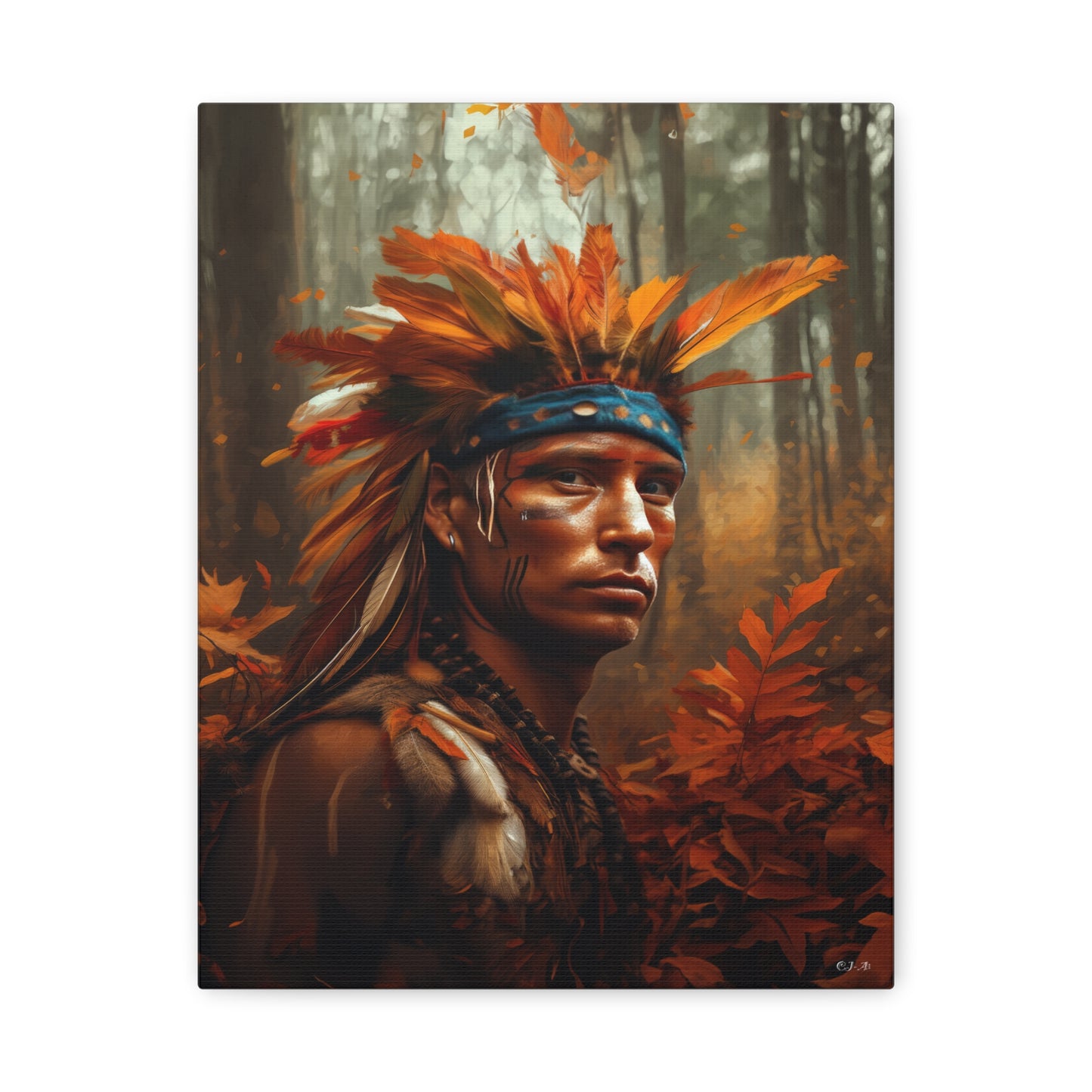 Native American Warrior 2 (Portrait, Stretched 1.25")