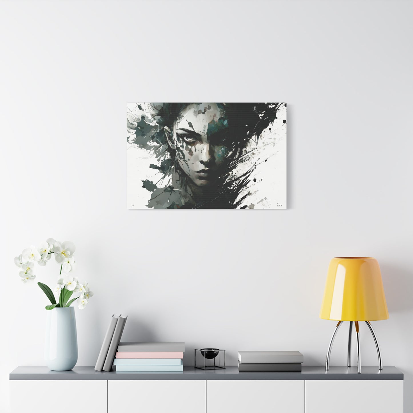 Abstract AI Woman (Landscape, Stretched)