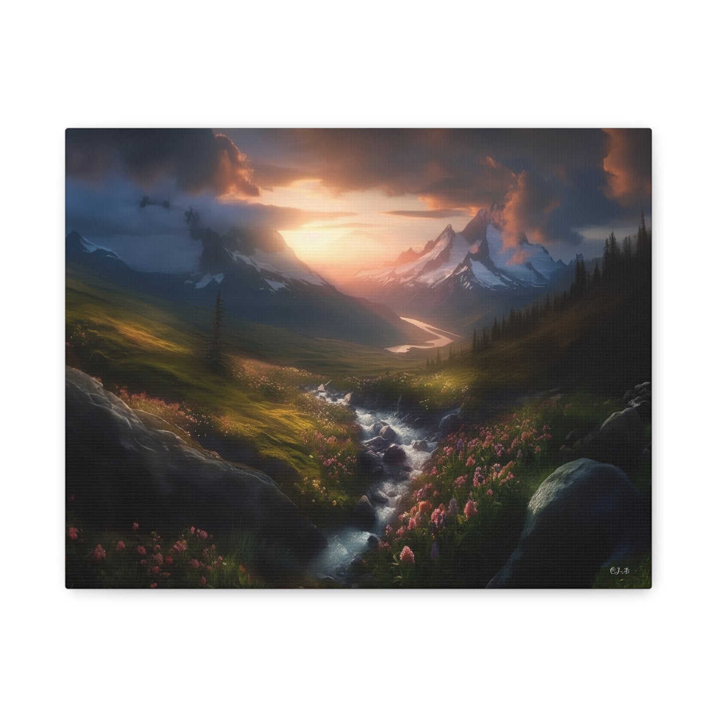 Blissful Mountainous landscape (Landscape view Stretched)