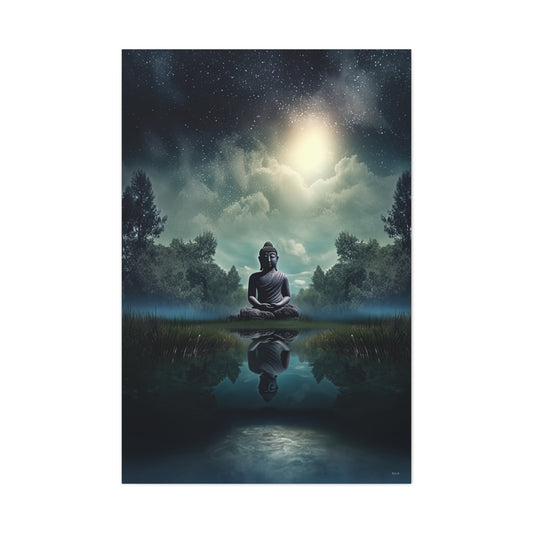 Buddha Beneath The Stars (Landscape view, Stretched, 1.25")