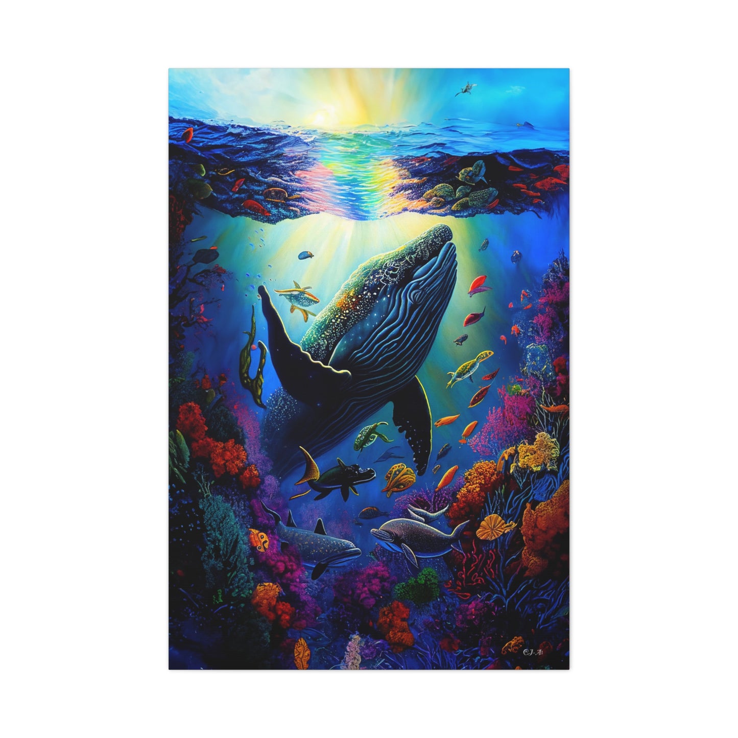 Humpback Whale (Portrait, stretched)