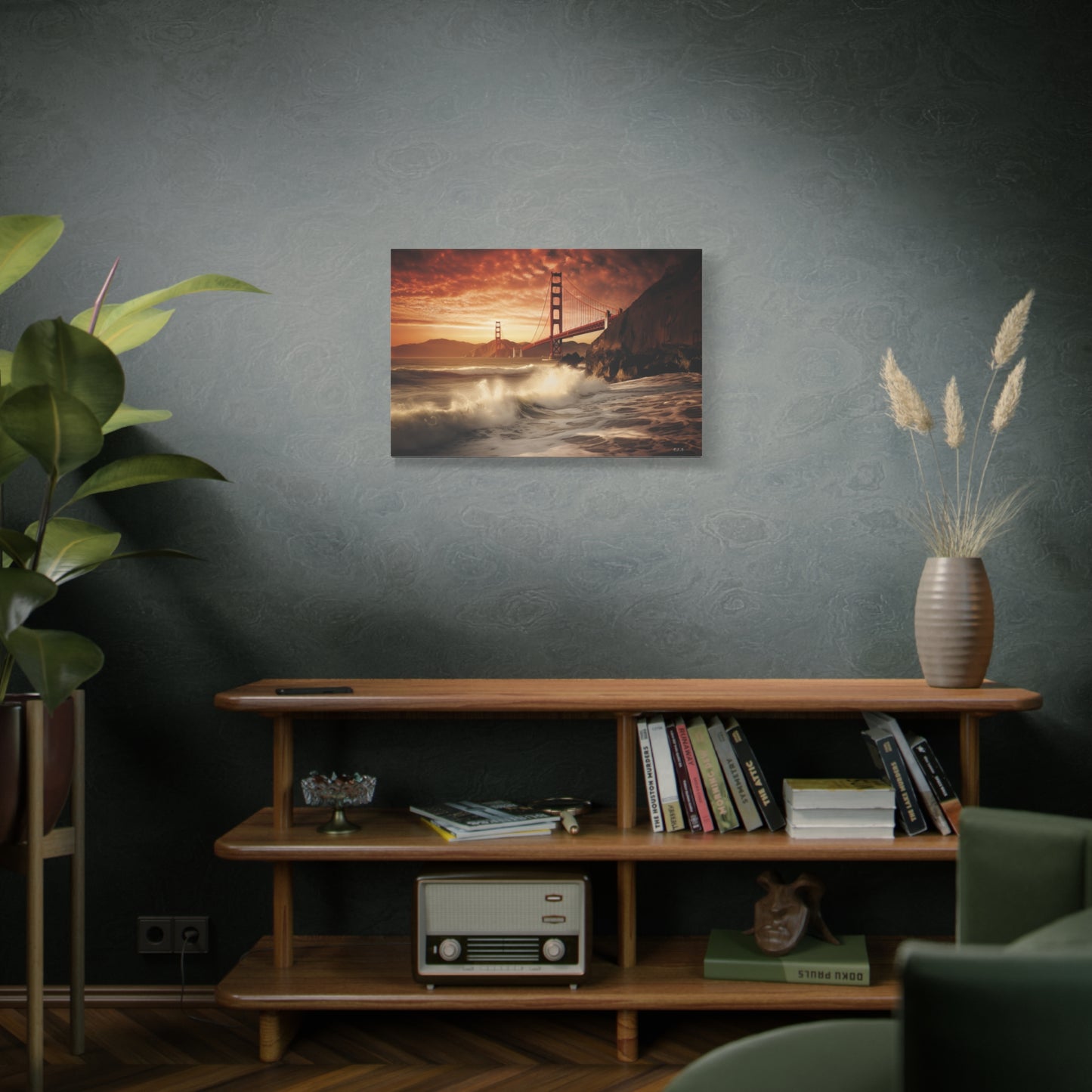 Golden Gate Bridge Twilight Hour (Landscape view 1, Stretched)