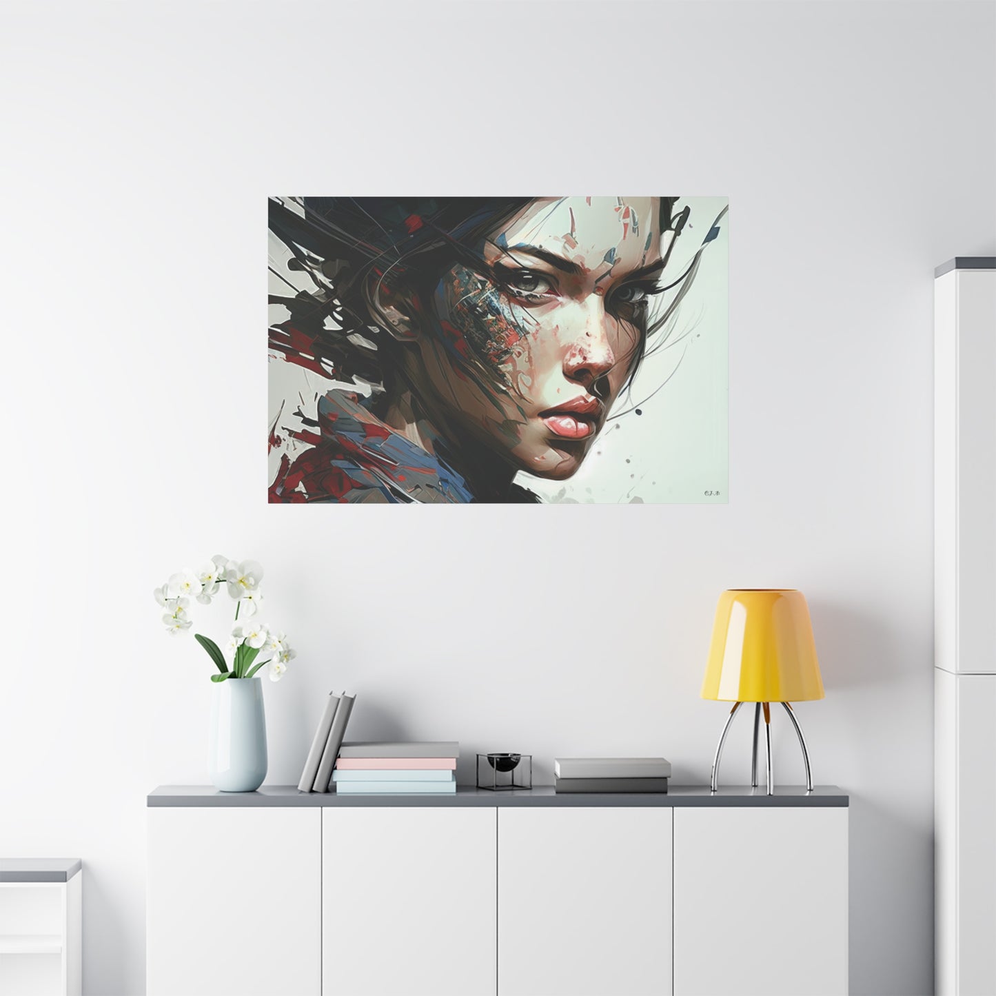 Futuristic Abstract AI woman (Landscape Stretched)