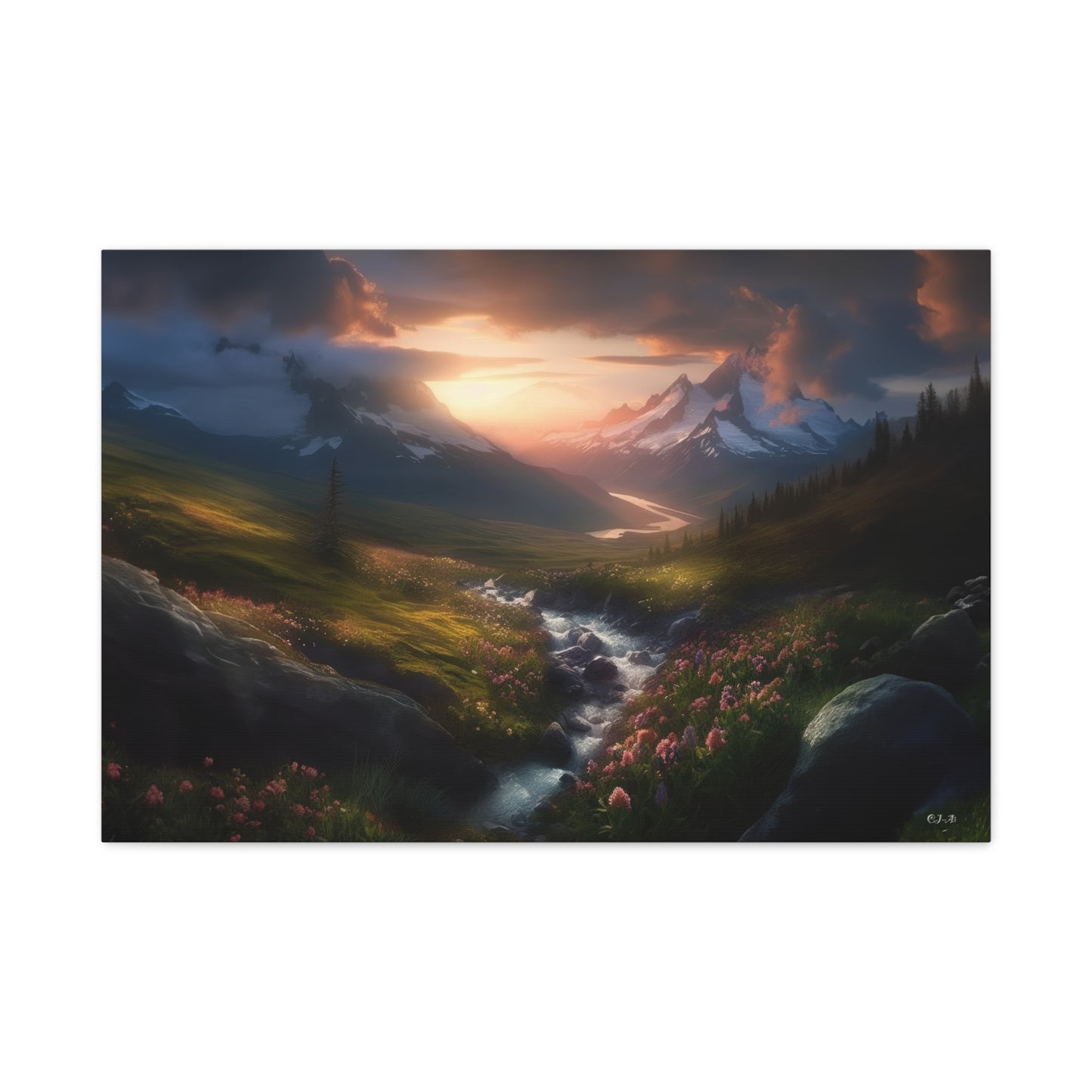 Blissful Mountainous landscape (Landscape view Stretched)