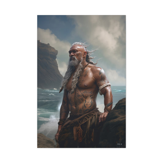 Polynesian Warrior (Portrait, Stretched 1.25")