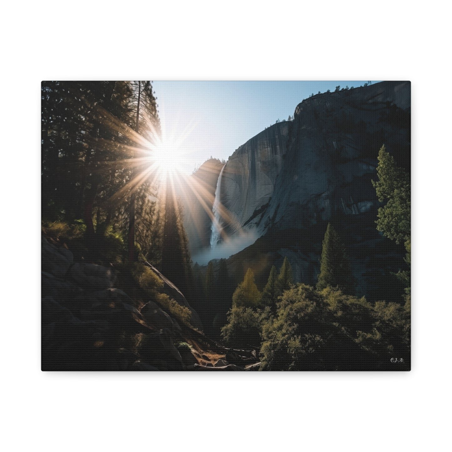 Yosemite Waterfall (Landscape, Stretched, 1.25")