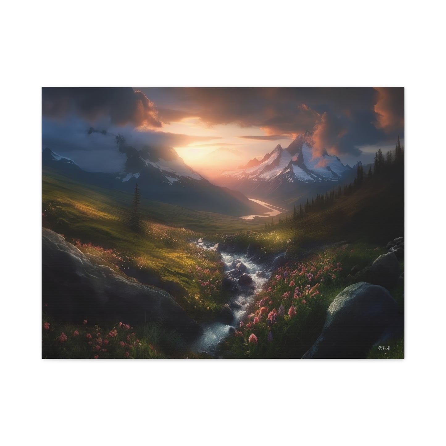 Blissful Mountainous landscape (Landscape view Stretched)