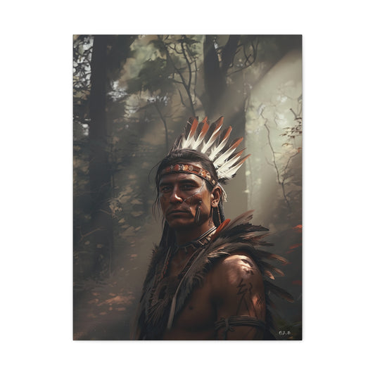 Native American Warrior (Portrait, Stretched,1.25")