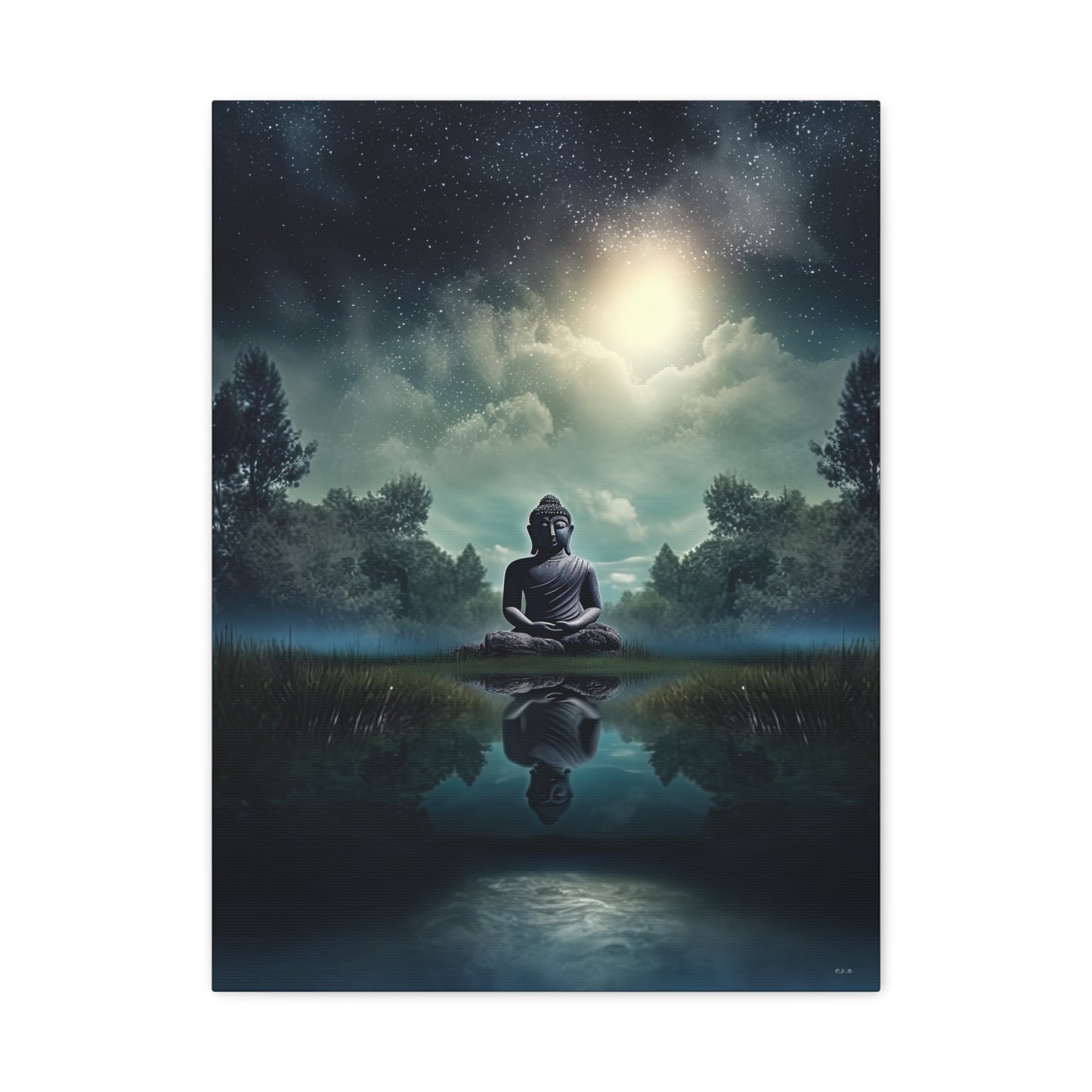 Buddha Beneath The Stars (Landscape view, Stretched, 1.25")