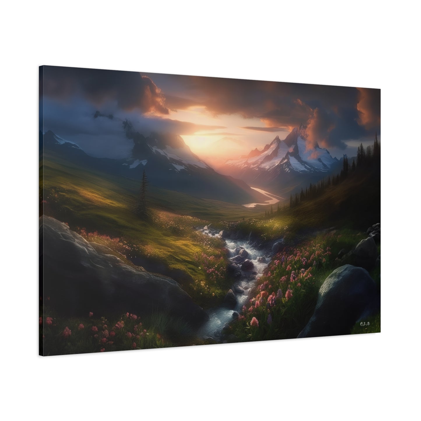 Blissful Mountainous landscape (Landscape view Stretched)