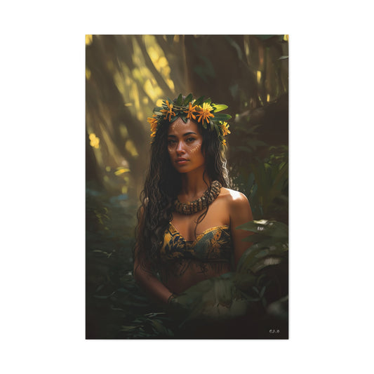 Polynesian Princess (Portrait, Stretched, 1.25")