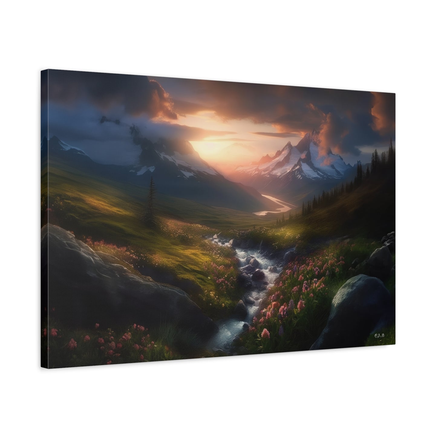 Blissful Mountainous landscape (Landscape view Stretched)