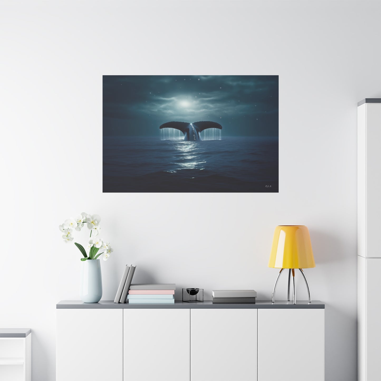 Whales Fluke (Landscape, Stretched)